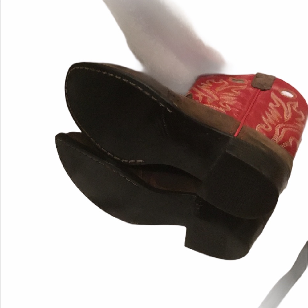Old West Leather Cowboy Boots - Picture 3 of 4